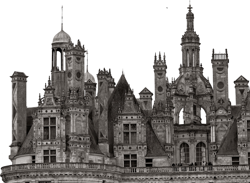 IMG_4412_.jpg - Chateau de Chambord (traitement HDR, puis N&B en mélangeur de couches)